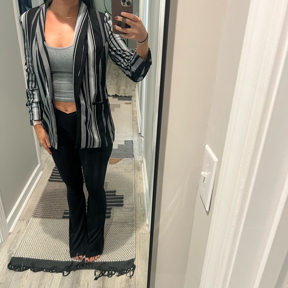 Black and white work jacket